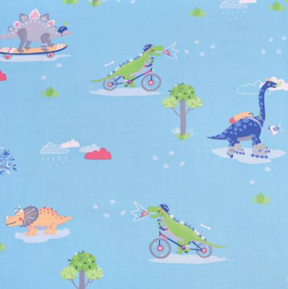 Sommerbezug 100% Baumwolle / Dinosaurier
