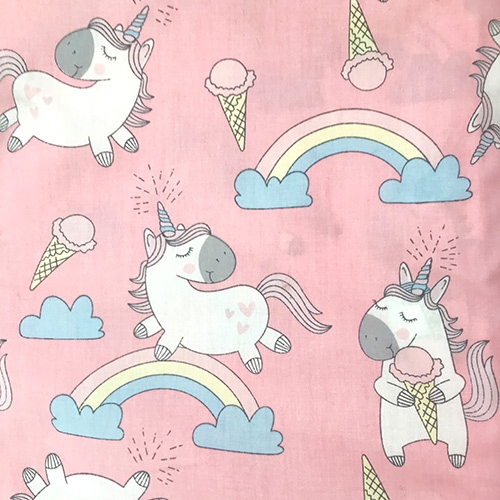 Sommerbezug 100% Baumwolle / Einhorn